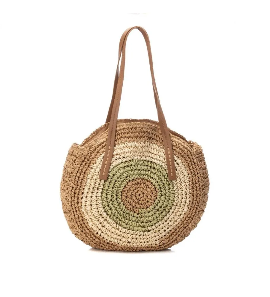 Raffia Bag - Natural and Green by Refresh