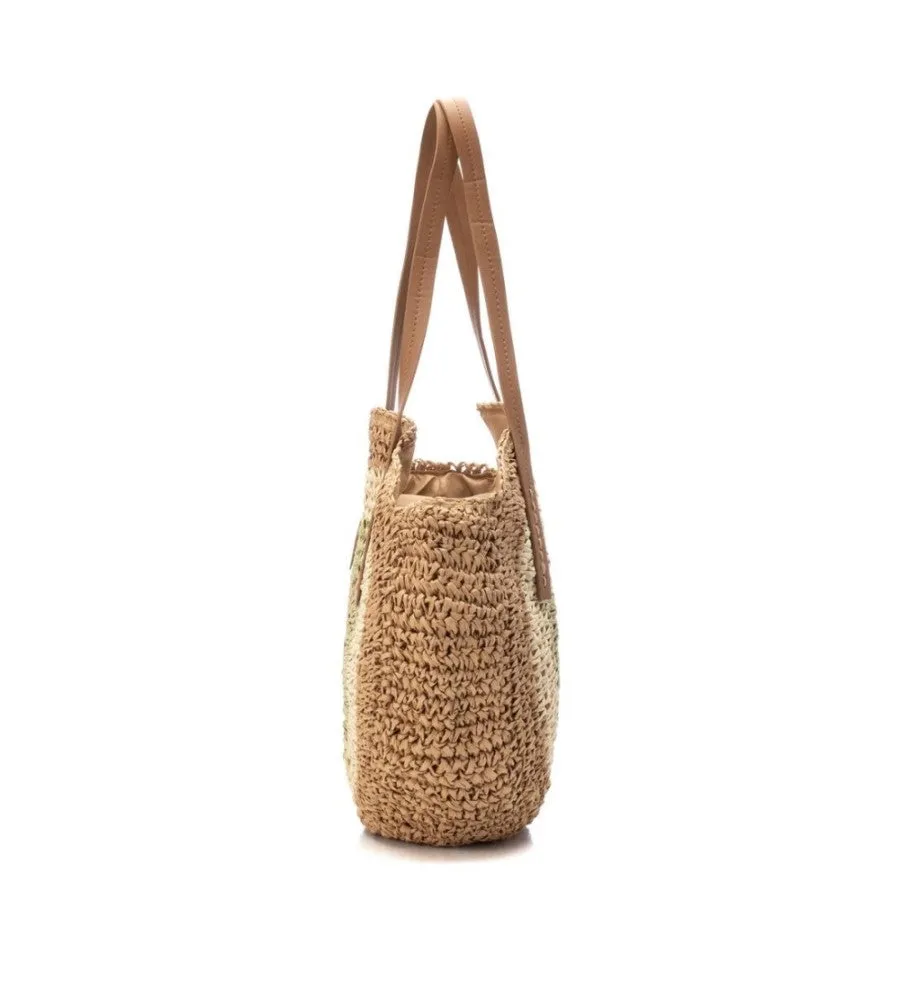 Raffia Bag - Natural and Green by Refresh