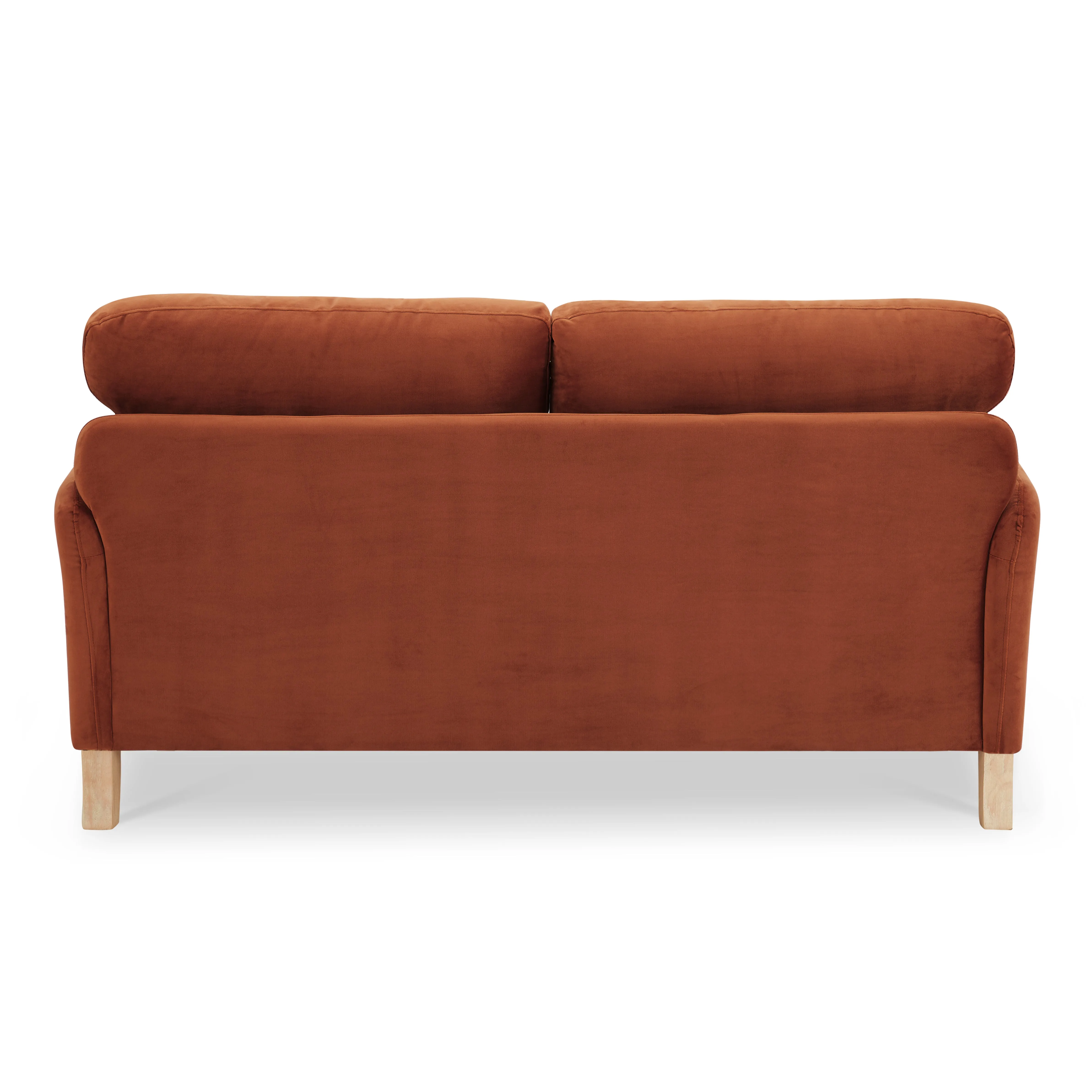 Regent 2 Seater Sofa, Luxury Burnt Orange Velvet