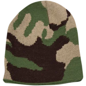 Reversible Knit Camo Beanie