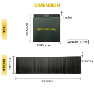 ROCKSOLAR 100W 12V Foldable Solar Panel