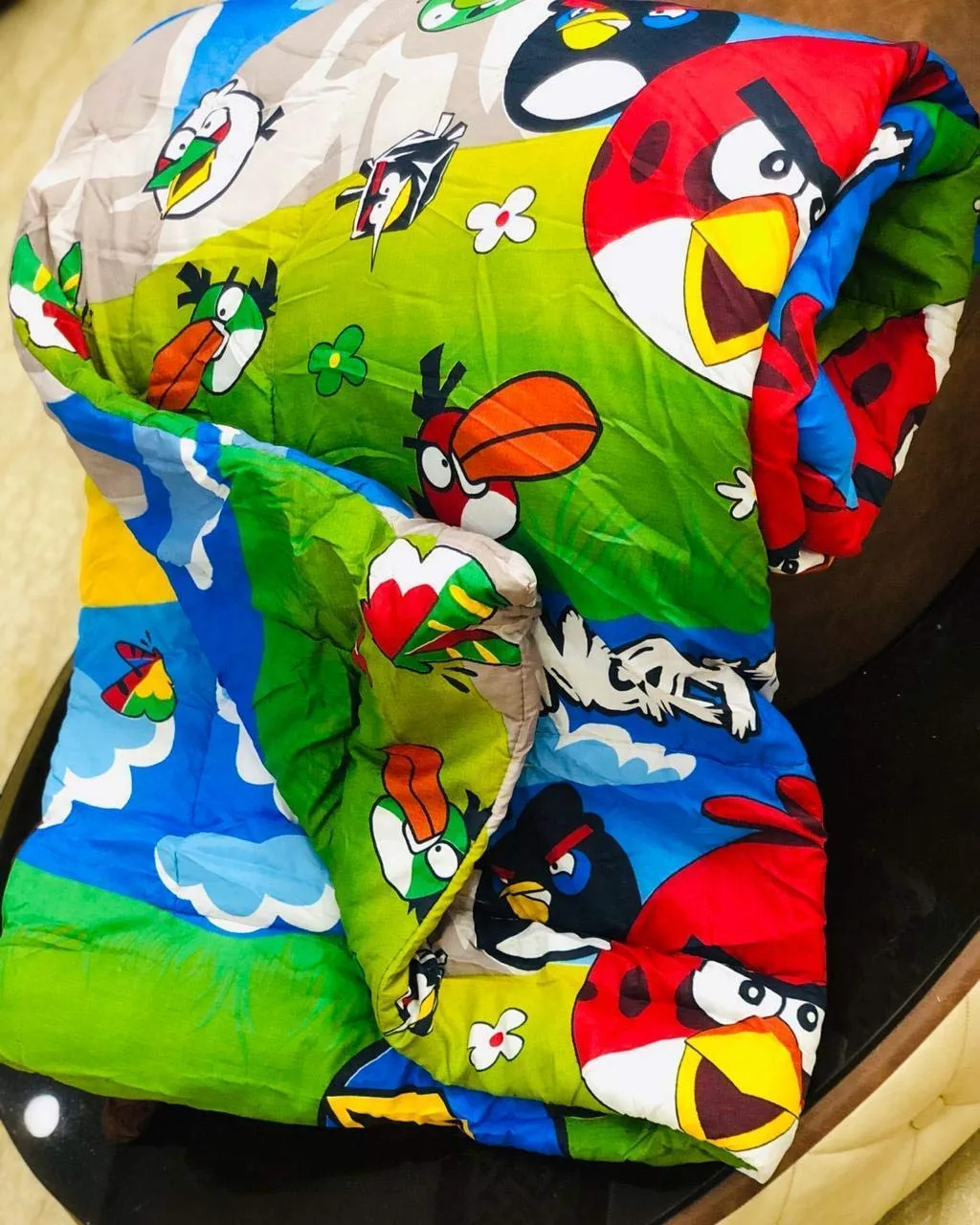 ROMAN HOMES Poly Cotton Angry Bird Fancy AC Blanket Single Bed Size Dohar for Kids (Single, Multicolor)