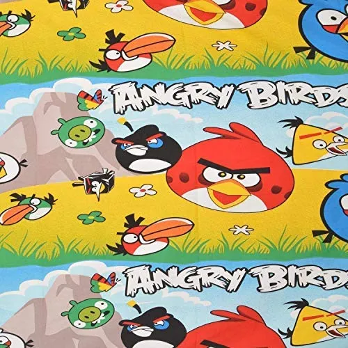 ROMAN HOMES Poly Cotton Angry Bird Fancy AC Blanket Single Bed Size Dohar for Kids (Single, Multicolor)