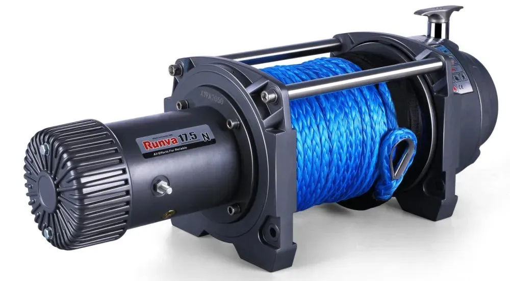 Runva EWN17500 12V or 24V 17500lb Winch with Synthetic Rope