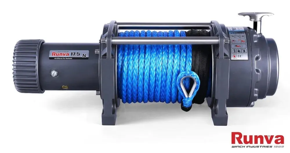 Runva EWN17500 12V or 24V 17500lb Winch with Synthetic Rope