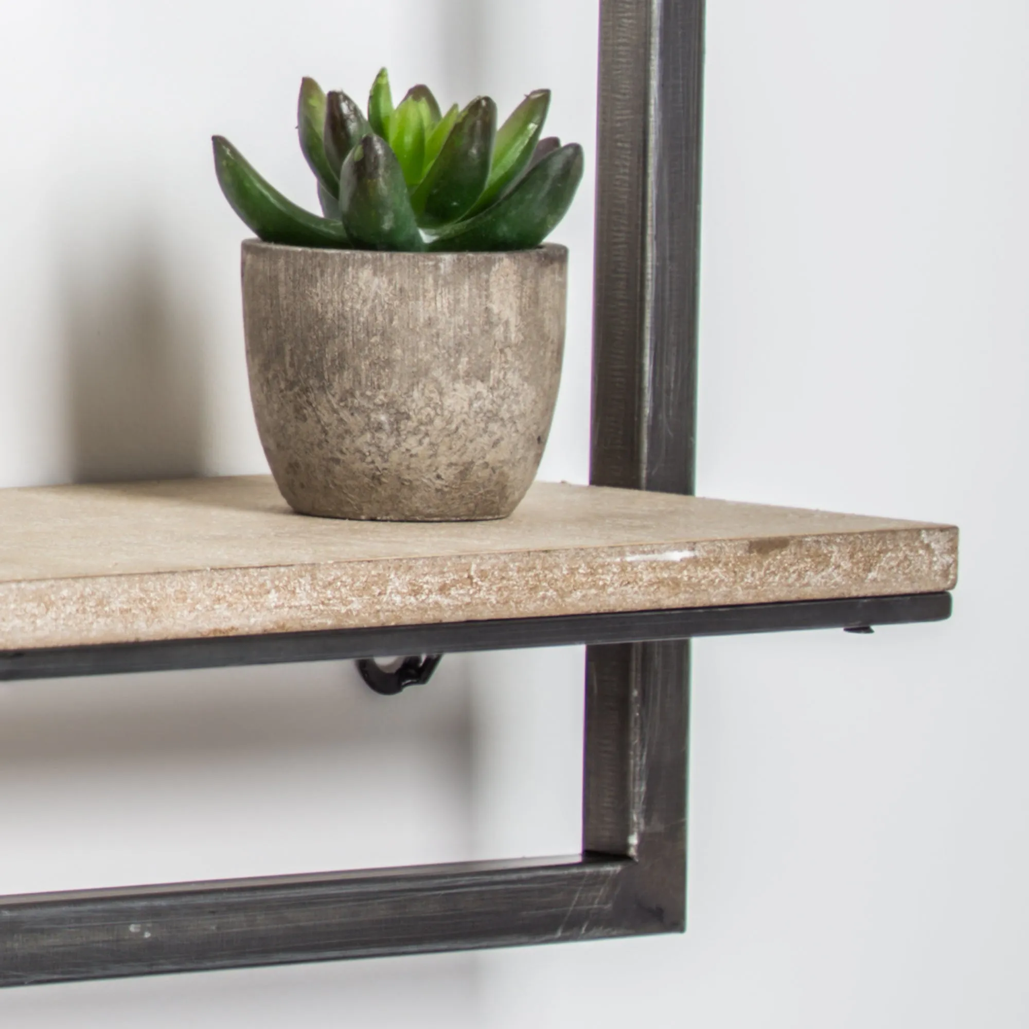 Rustic Hanging One Shelf Rack