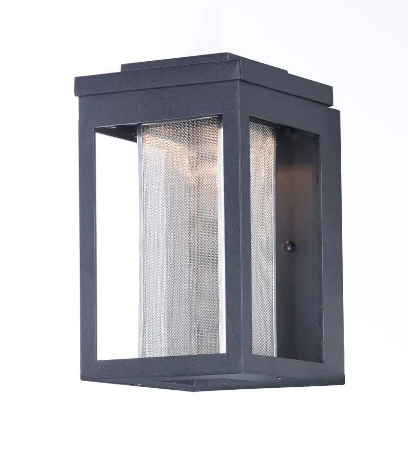 Salon 6" x 10" Single Light Outdoor Wall Sconce in Black