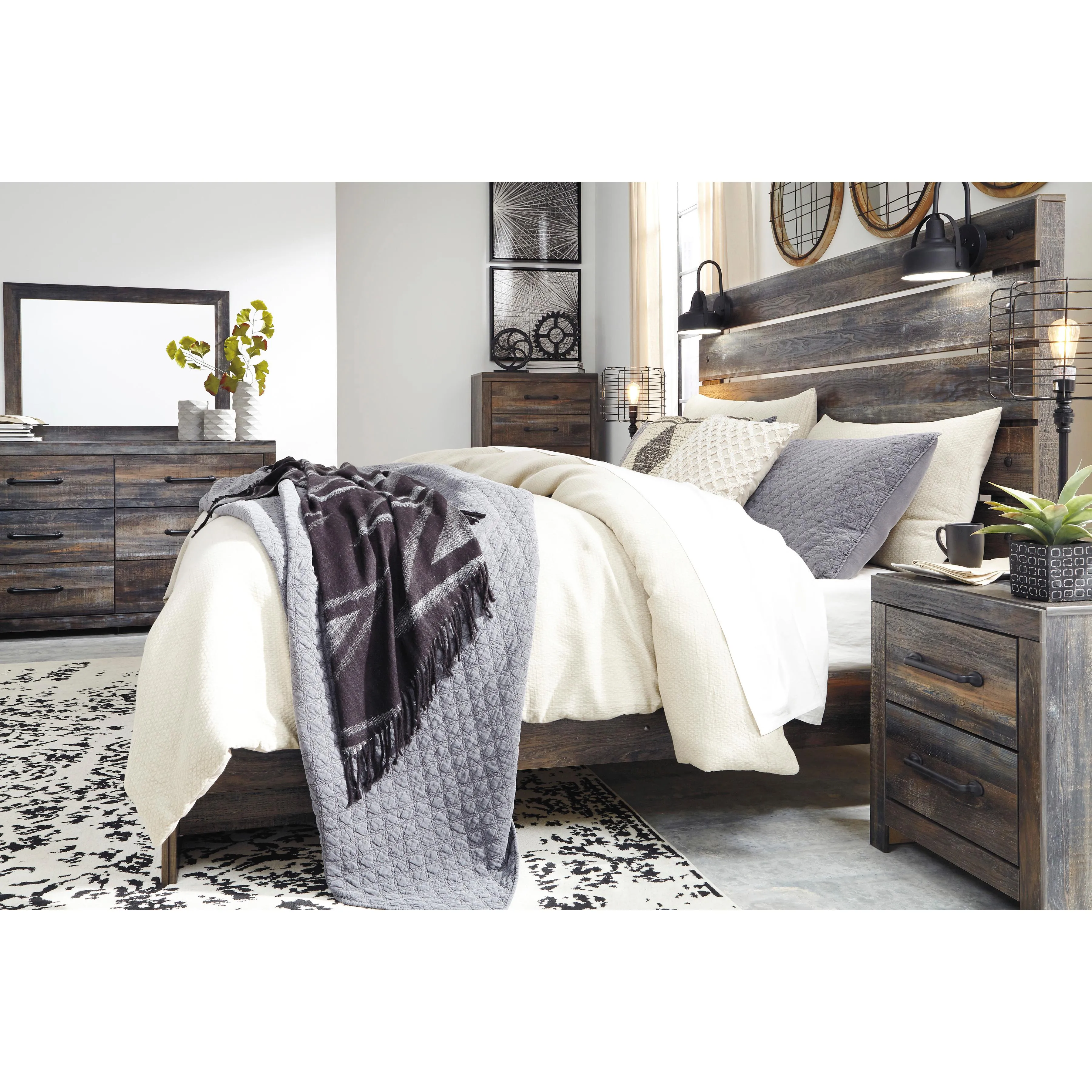 Signature Design by Ashley Drystan King Panel Bed with Storage B211-58/B211-56S/B211-97