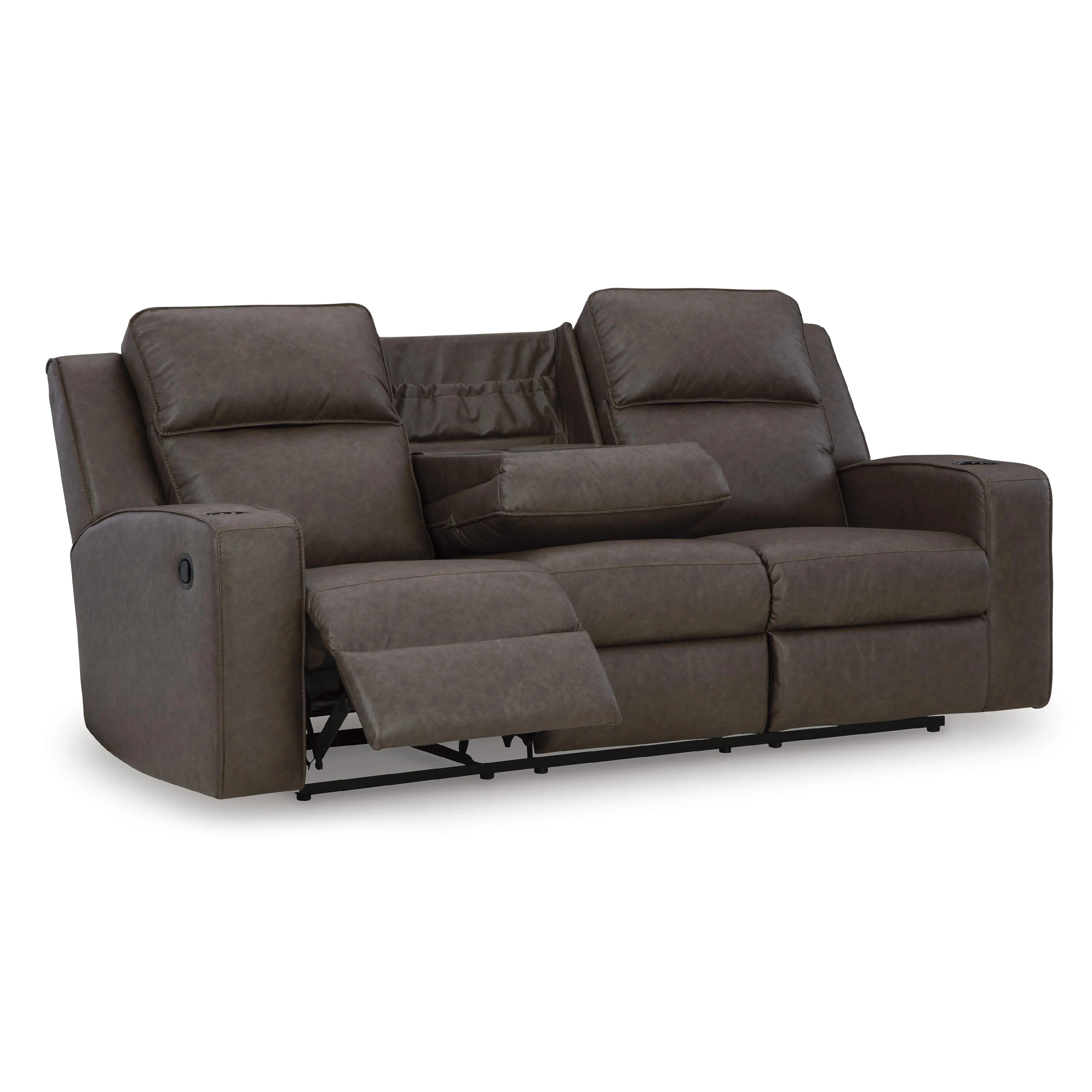 Signature Design by Ashley Lavenhorne Reclining Leather Look Sofa 6330689