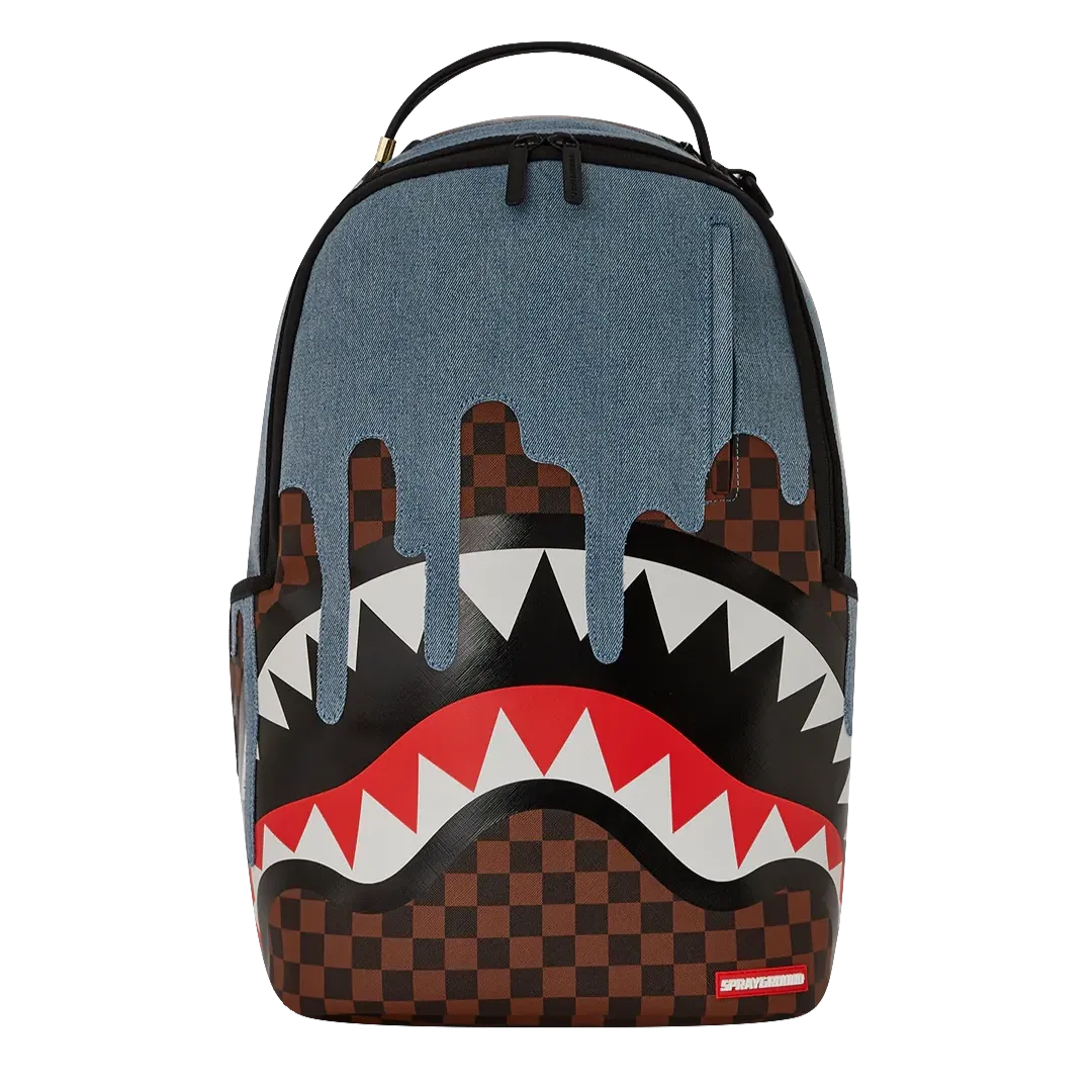 Sprayground Fabric House Shark Drip Deluxe Backpack