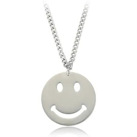 Sterling Silver Smiling Emoji Fine Bracelet