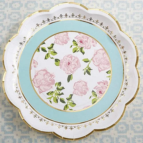 Tea Time Floral Whimsy Paper Plates - 9in. - 8 Pack