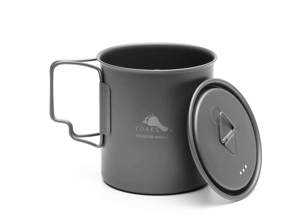 TOAKS Titanium 450ml Cup with Lid (Ultralight Version)