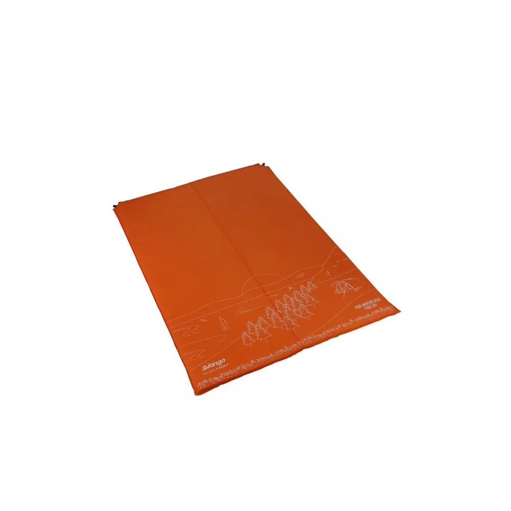 Vango Dreamer 5cm Double Self Inflating Sleeping Mat - Camping Mat (Citrus Orange)