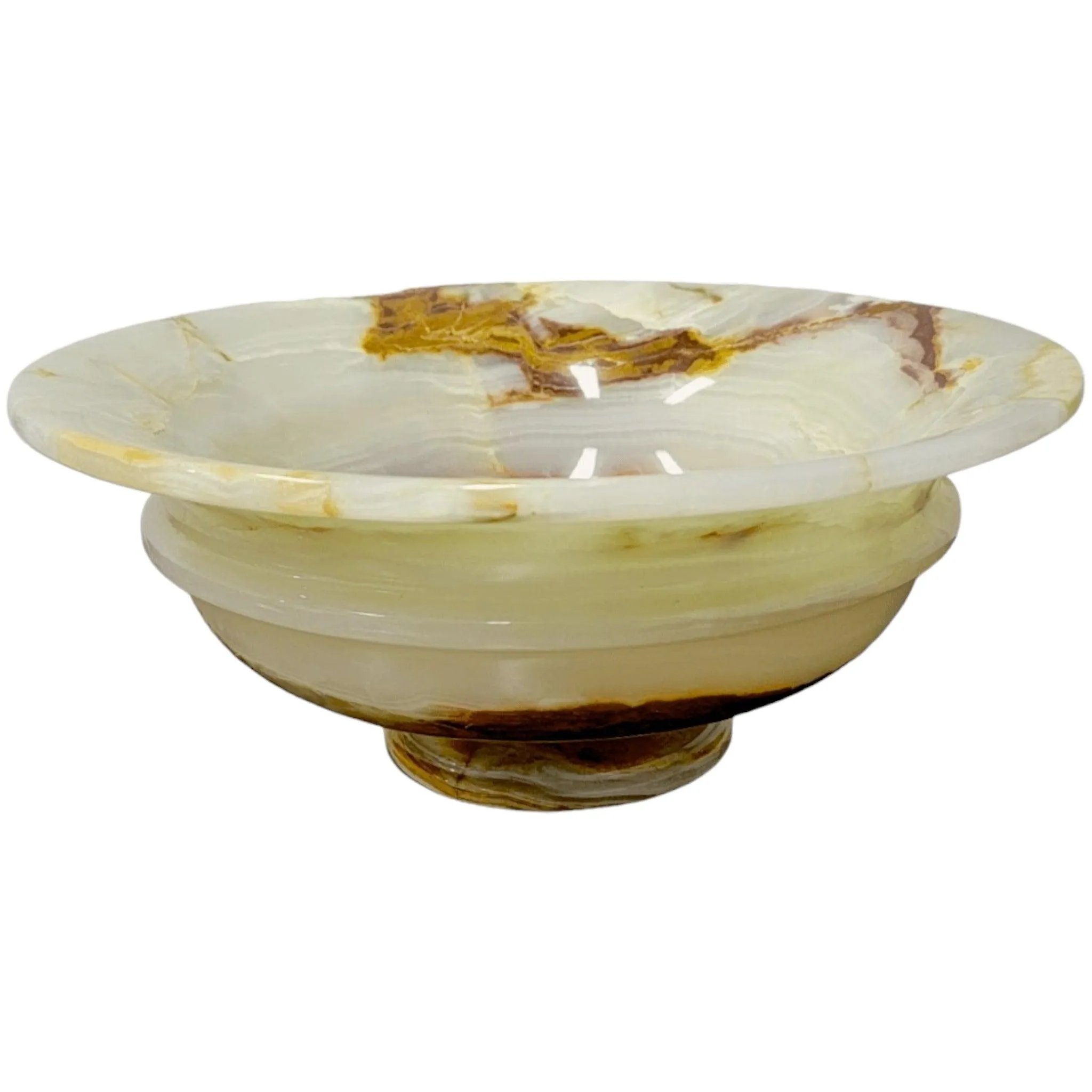 White Onyx 9-inch Modern Fruit Bowl